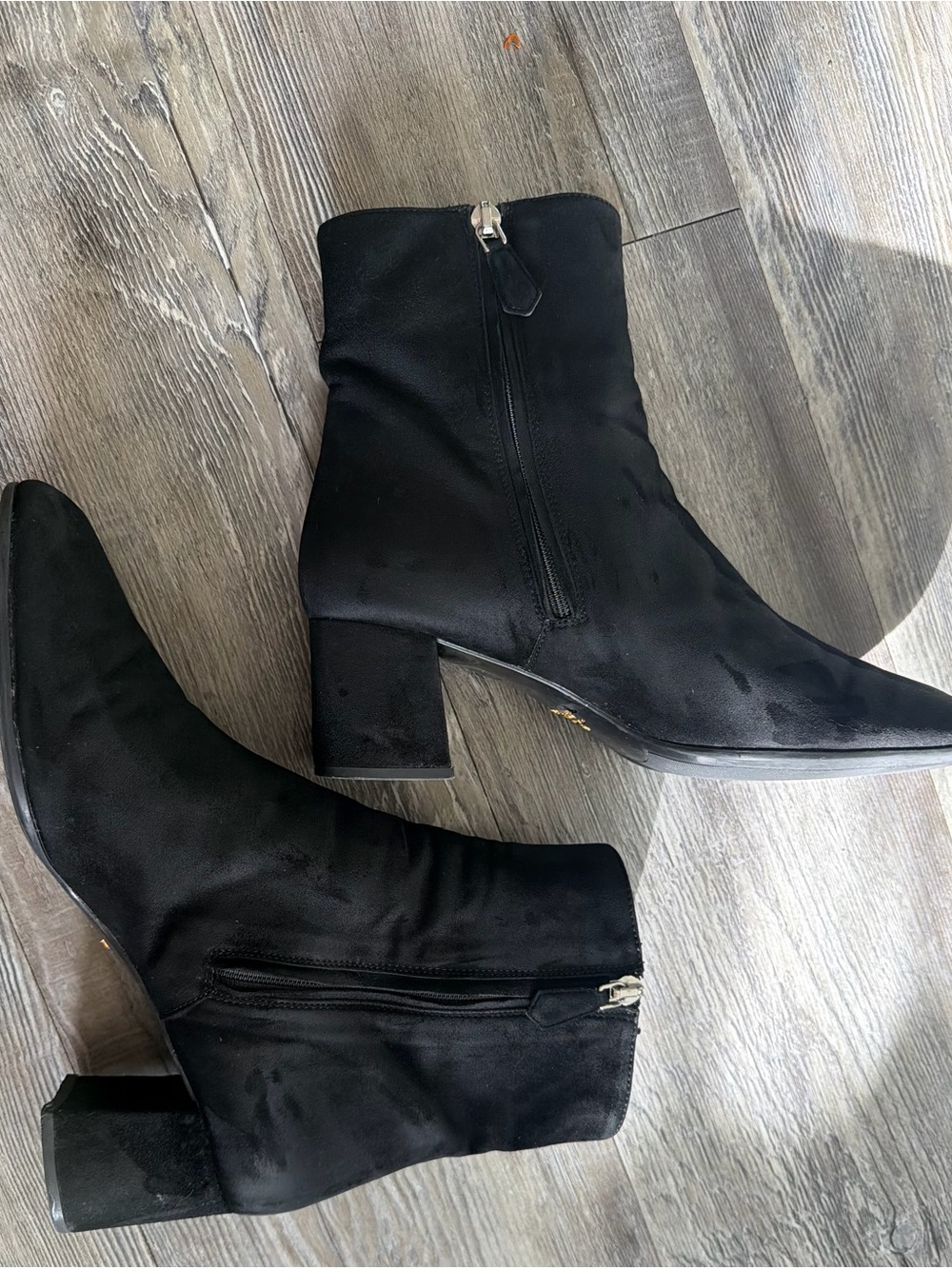 Authentic PRADA Women's suede Block Heel Ankle Boots - Picture 6 of 14